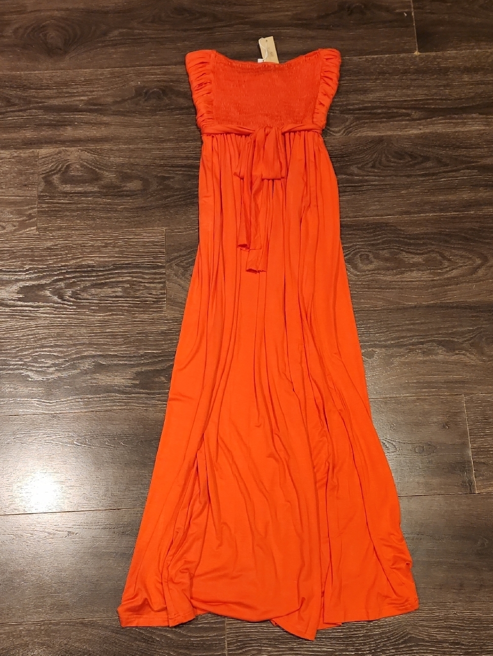 ❤️ NWT! CATWALK STUDIO CORAL HALTER OR STRAPLESS MAXI DRESS, LARGE - Picture 8 of 9
